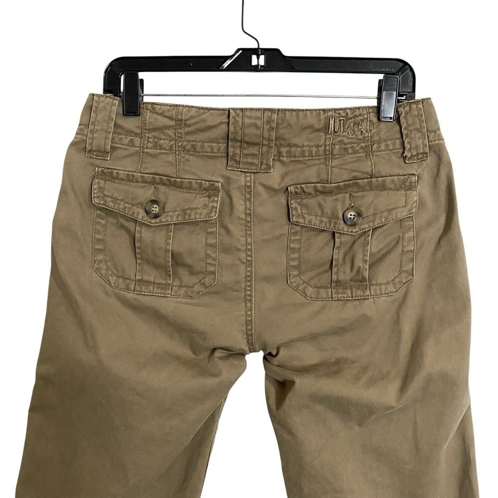Kut From The Kloth Capri Crop Pants Womens Size 4 Brown Khaki Chino Mid Rise - Picture 3 of 6